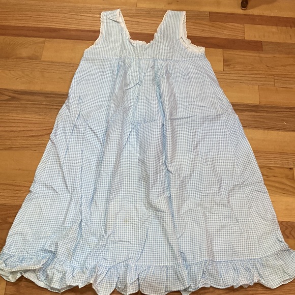 Ilise Stephens Blue & White Gingham Housedress, Fits Size 10, 100% Cotton. Cool - Picture 5 of 6